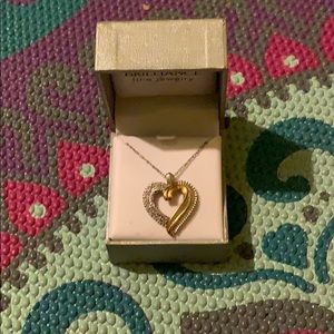 Sterling Silver and Gold heart necklace